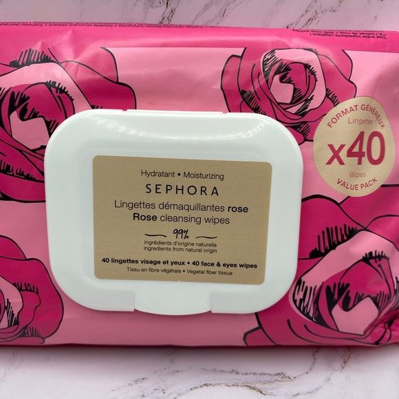 ✨NEW✨SEPHORA COLLECTION Rose Cleansing wipes - Picture 2 of 7